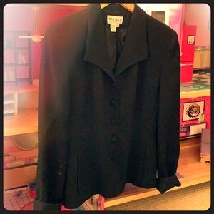 Black tailored dress blazer. Saville brand name